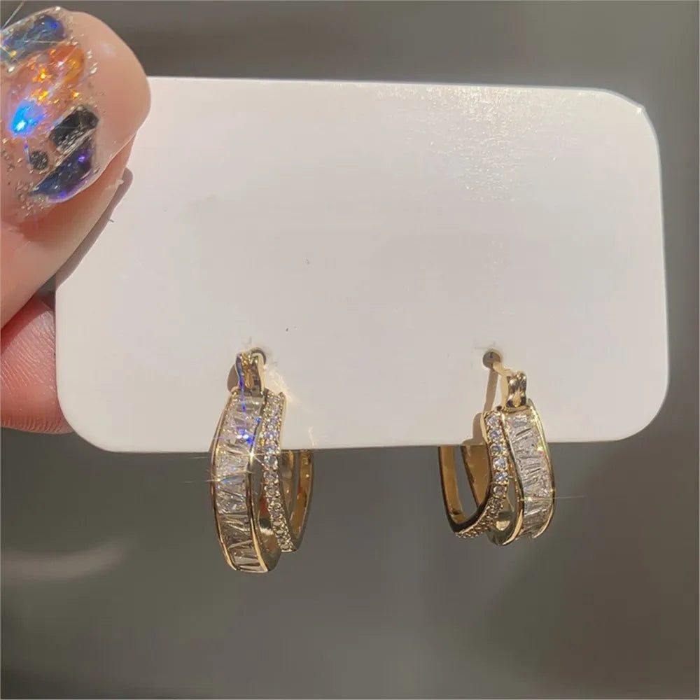 Inlaid Hoop Earrings