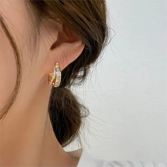 Inlaid Hoop Earrings